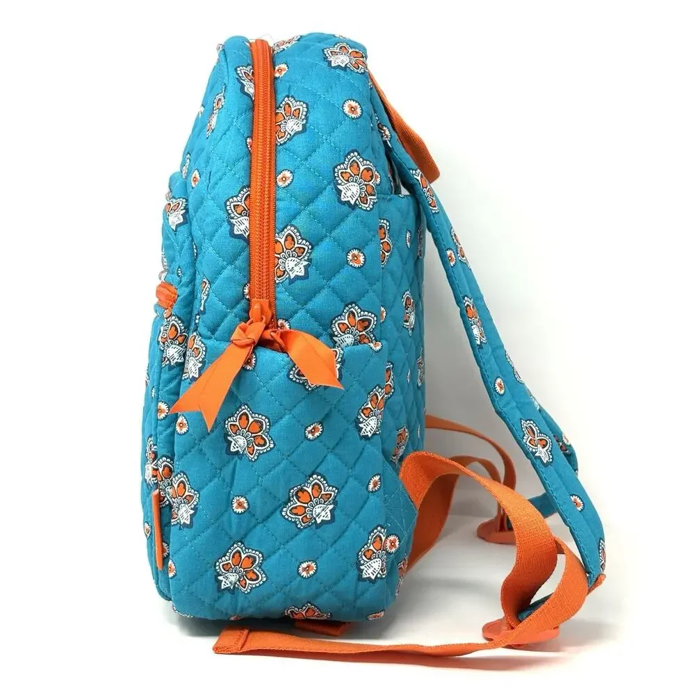Vera Bradley NFL Miami Dolphins Small Backpack Quilted Cotton Bandana Print NWT